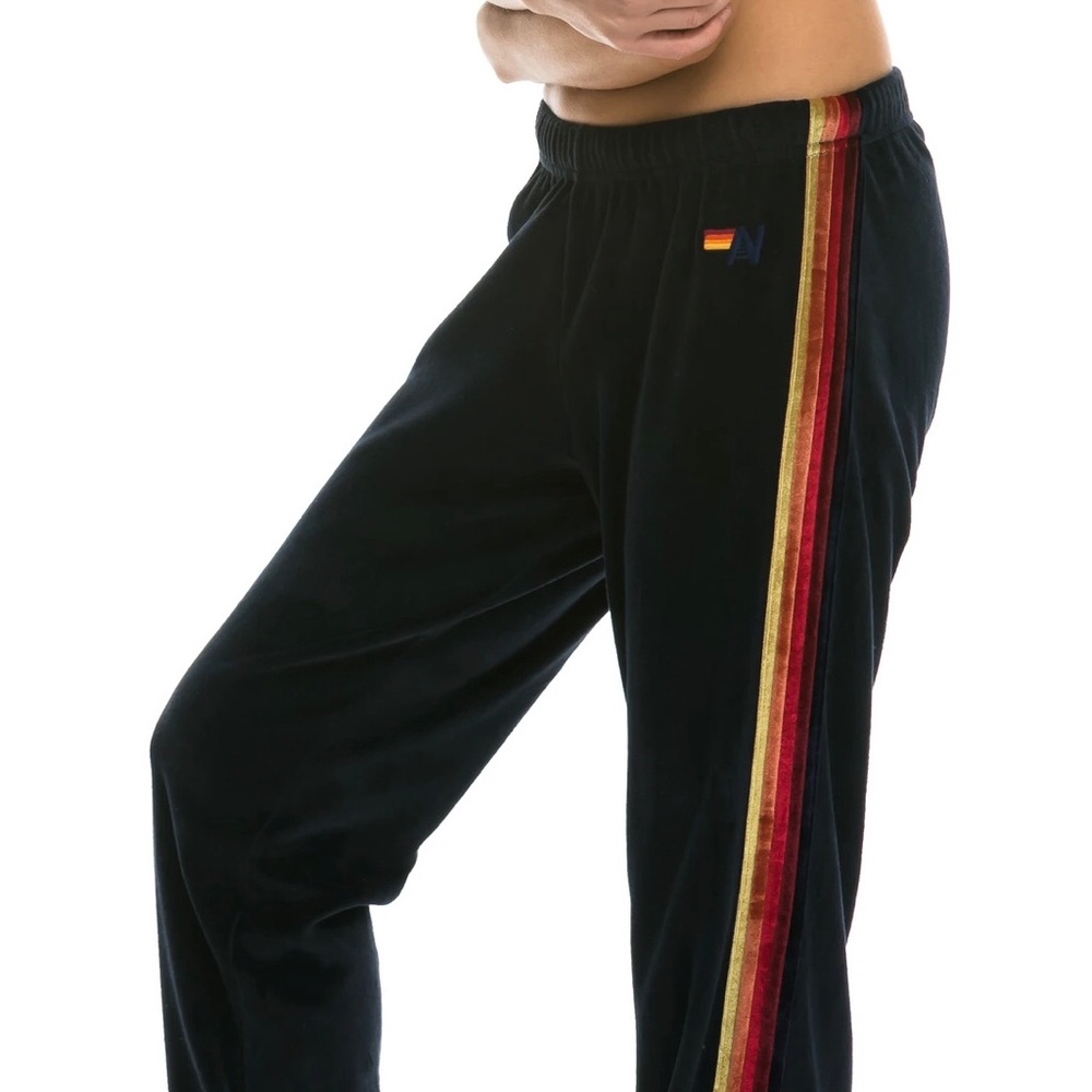 Aviator Nation VELOUR / VELVET SWEATPANTS - NAVY
